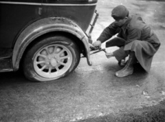 1939, Lissák Tivadar, Fiat-márka, olasz gyártmány, automobil, autójavítás, Fiat 520, defekt, Fortepan #71217