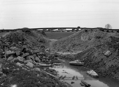 Croatia, Beli Manastir, megrongált vasúti híd a Szívó-árok felett., 1941, Lissák Tivadar, railway, bridge, war damage, railway bridge, Fortepan #71489