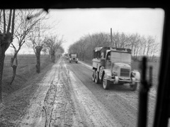 Horvátország, országút Baranyaszentistván és Petárda között., 1941, Lissák Tivadar, magyar gyártmány, teherautó, Rába-márka, országút, Rába 38M Botond, Fortepan #71513