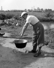 1941, Lissák Tivadar, sapka, bogrács, főzés, Fortepan #71644