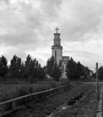 Románia,Erdély, Csíkszereda, Strada Mihail Sadoveanu - Bulevardul Timisoarei sarok, görögkatolikus (később ortodox) templom., 1941, Lissák Tivadar, templom, pravoszláv templom, Fortepan #71702