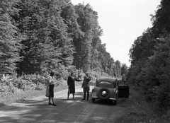 1943, Lissák Tivadar, német gyártmány, DKW-márka, automobil, rendszám, DKW F5/F7/F8, pótkerék, Fortepan #72233