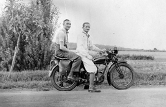 1930, Fortepan, osztrák gyártmány, Puch-márka, motorkerékpár, kettős portré, Puch 250, Fortepan #7229