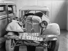 1943, Lissák Tivadar, német gyártmány, Adler-márka, katonaság, járműroncs, automobil, Adler Trumpf Junior, rendszám, Fortepan #72320