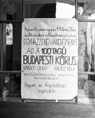 Magyarország, Kalocsa, Nagyboldogasszony Főszékesegyház, Budapesti Kórus fellépését hirdető plakát., 1943, Lissák Tivadar, plakát, Fortepan #72597