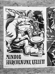 Hungary, Budapest, 1944, Lissák Tivadar, poster, fascism, Fortepan #72692