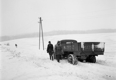 1946, Lissák Tivadar, winter, snow, commercial vehicle, Fortepan #72976