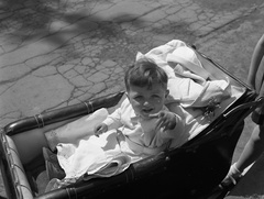 1946, Lissák Tivadar, baby carriage, Fortepan #72992