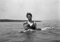 1946, Lissák Tivadar, swimming, swimming lesson, lady, girl, Fortepan #73018