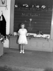 1946, Lissák Tivadar, school, board, girl, Fortepan #73028