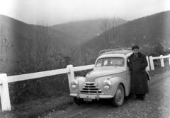 1947, Lissák Tivadar, csehszlovák gyártmány, Skoda-márka, kerítés, automobil, Skoda 1101/1102 Tudor, Fortepan #73074