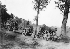 Skoda 30,5 Mörser mozsárágyú., 1916, Babarczy Eszter, első világháború, csehszlovák gyártmány, Skoda-márka, ágyú, katona, Austro-Daimler-márka, löveg, vontató, tüzérség, Fortepan #73357