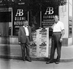 1958, Fortepan, portré, reklám, plakát, cégtábla, Állami Biztosító, lottó, Fortepan #7342