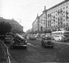 Oroszország, Moszkva, Tverszkaja (ekkor Gorkij) utca a Manézs tér felől nézve., 1959, Márton Gábor, Szovjetunió, Moszkvics-márka, GAZ 12 ZIM, Fortepan #73645