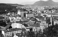 Szlovénia, Ljubljana, a város látképe a várból., 1948, Romák Éva, Jugoszlávia, látkép, Fortepan #73870