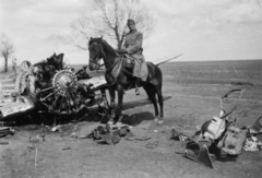 1942, Nagypál Géza, keleti front, szovjet gyártmány, vadászrepülő, második világháború, járműroncs, Polikarpov-márka, Polikarpov I-16 "Rata", Fortepan #74249