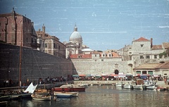 Horvátország, Adria, Dubrovnik, kikötő., 1965, Romák Éva, Jugoszlávia, színes, kikötő, Fortepan #74334