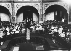 Magyarország, Budapest V., Parlament, főrendiház tanácskozói terme, a Nemzetközi orvostörténeti kongresszus résztvevői., 1929, Semmelweis Egyetem Levéltára, országház, Budapest, Fortepan #74415