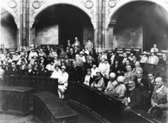 Magyarország, Budapest V., Parlament, főrendiház tanácskozói terme, a Nemzetközi orvostörténeti kongresszus résztvevői., 1929, Semmelweis Egyetem Levéltára, országház, Budapest, Fortepan #74430