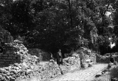 Hungary, Margit Islands, Budapest, kolostorrom., 1930, Romák Éva, religion, ruins, monastery, Fortepan #74759