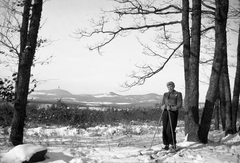 1954, Romák Éva, winter, skiing, Fortepan #74905