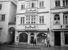 Németország, Naumburg, Markt 17., balra a Mühlgasse torkolata., 1960, Romák Éva, NDK, Fortepan #75019