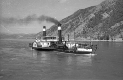 Románia, Duna, Vaskapu-szoros, Magyarország oldalkerekes gőzhajó., 1961, Drobni Nándor, Droppa Kálmán, hajó, vontatóhajó, gőzhajó, lapátkerekes hajó, Magyarország/Deutschland/D X hajó, Fortepan #75119