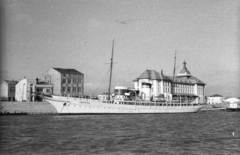 Románia, Galac, kikötő a Dunán, Libertatea yacht., 1961, Drobni Nándor, Droppa Kálmán, hajó, jacht, Libertatea-hajó, Fortepan #75133