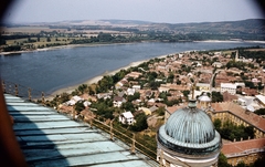 Magyarország, Esztergom, kilátás a Bazilika kupolájából Szentgyörgymező felé., 1975, Kristek Pál, színes, látkép, Fortepan #75539