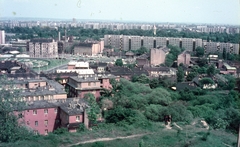 Hungary, Budapest III., kilátás a Mátyás-hegyről a Lajos utca és a Margitsziget felé., 1985, Kristek Pál, colorful, picture, water tower, Budapest, Fortepan #75632