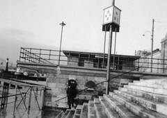 Magyarország, Budapest V., Belgrád (Ferenc József) rakpart, nemzetközi hajóállomás., 1939, Fortepan, árvíz, DDSG, Budapest, Fortepan #7580