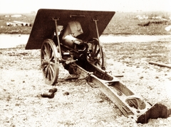 Austria, Mödling, Császári és Királyi Katonai Műszaki Főiskola (később HTL Mödling néven főiskola) lőtere., 1914, Péchy László, cannon, ammunition, artillery, Fortepan #75939