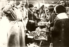 Romania,Transylvania, Sighetu Marmației, Fő tér (Piața Libertății)., 1917, Péchy László, First World War, market, Fortepan #76005