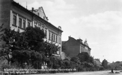 Magyarország, Hódmezővásárhely, Andrássy út 15., balra a Régi Zárda (később SzTE Mezőgazdasági Kar), jobbra az Új Zárda épülete., 1936, Fortepan, Fortepan #76056