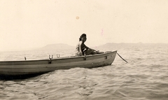 Hungary,Lake Balaton, Balatonboglár, 1930, PRL, boating, Fortepan #76233