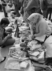 Hungary, Budapest XI., Etele tér, "KGST-piac"., 1990, Erdei Katalin, market, Budapest, Polish market, Fortepan #76241