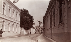 Croatia, Zagreb, Jurjevska ulica az Ilirski trg felől nézve., 1903, Fortepan, flag, street view, Fortepan #76294