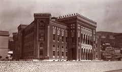 Bosnia and Herzegovina, Sarajevo, Városháza., 1903, Fortepan, public building, library, Moorish architecture, Karel Pařík-design, Alexander Wittek-design, Ćiril Metod Iveković-design, Fortepan #76311