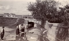 1903, Fortepan, women, water surface, work, washing, shore, Fortepan #76324