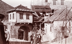 Bosznia-Hercegovina, Mostar, az Öreg híd (Stari most) hídfője a híd közepéről nézve., 1903, Fortepan, utcakép, ívhíd, Mimar Hajrudin-terv, Fortepan #76331