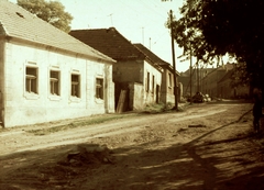 Magyarország, Veszprém, Csaplár János utca, az épületek helyén ma a Lovassy László Gimnázium található., 1968, Herth Viktória dr, Bodó Emma, színes, utcakép, Fortepan #76550