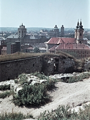 Magyarország, Eger, kilátás a várból. Balról a Líceum, a Főszékesegyház és a Minorita templom, 1966, Erky-Nagy Tibor, templom, színes, Bazilika, barokk-stílus, klasszicizmus, székesegyház, Hild József-terv, Josef Ignaz Gerl-terv, Fellner Jakab-terv, Grossmann József-terv, Fortepan #76646