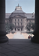 Magyarország, Eger, Eszterházy (Szabadság) tér, a Líceum a Főszékesegyháztól nézve., 1966, Erky-Nagy Tibor, színes, barokk-stílus, Josef Ignaz Gerl-terv, Fellner Jakab-terv, Grossmann József-terv, Fortepan #76652