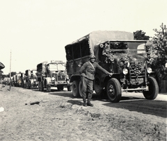 Magyarország, Vállaj, 38M Rába Botond terepjáró rajgépkocsik a magyar csapatok  Erdélybe történő bevonulása idején., 1940, Klenner Aladár, teherautó, olasz gyártmány, Rába-márka, Breda-márka, Rába 38M Botond, Fortepan #76919