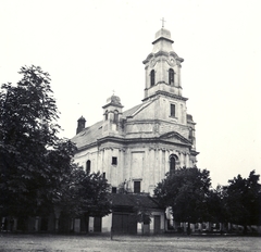 Románia,Erdély, Szamosújvár, örmény katolikus templom., 1940, Klenner Aladár, templom, barokk-stílus, katolikus, székesegyház, Örmény Katolikus Egyház, Fortepan #76944