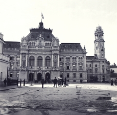 Romania,Transylvania, Oradea, Városháza., 1940, Klenner Aladár, public building, eclectic architecture, Kálmán Rimanóczy-design, Fortepan #76956