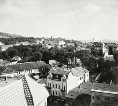 Románia,Erdély, Marosvásárhely, kilátás a Városháza tornyából a Művész utca (Strada Artei) felé., 1940, Klenner Aladár, látkép, Fortepan #76966