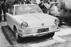 Magyarország, Városliget,Budapesti Ipari Vásár, Budapest XIV., BMW 700 típusú személygépkocsi., 1960, Erky-Nagy Tibor, német gyártmány, BMW-márka, nemzetközi vásár, automobil, BMW 700, Budapest, Fortepan #77110