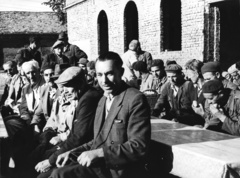 Hungary, Diósgyőr, Miskolc, 1955, Fülöp Imre, men, worker, beret, Fortepan #77716