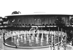 Belgium, Brüsszel, Világkiállítás (EXPO 58), az USA pavilonja., 1958, Fülöp Imre, Kalocsai István, nemzetközi vásár, Fortepan #77997